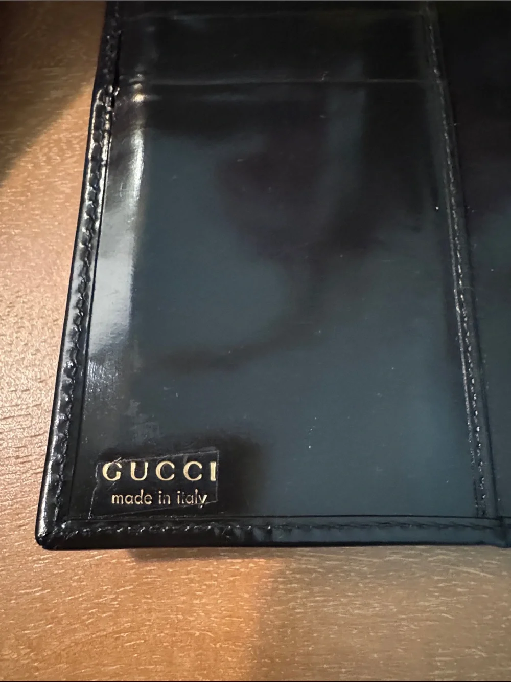 Vintage Gucci French Clutch Black Patent Wallet - Picture 9 of 11